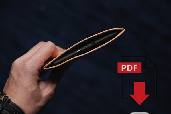 Leder Kindle Paperwhite 2021 und 2019 PDF-Vorlagenset Nr. 11 – Digitales Lederverarbeitungsmuster – Ausdruck im A4- und Letter-Format