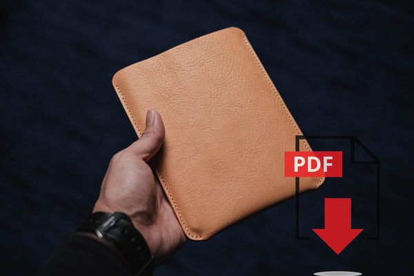 Leder Kindle Paperwhite 2021 und 2019 PDF-Vorlagenset Nr. 11 – Digitales Lederverarbeitungsmuster – Ausdruck im A4- und Letter-Format