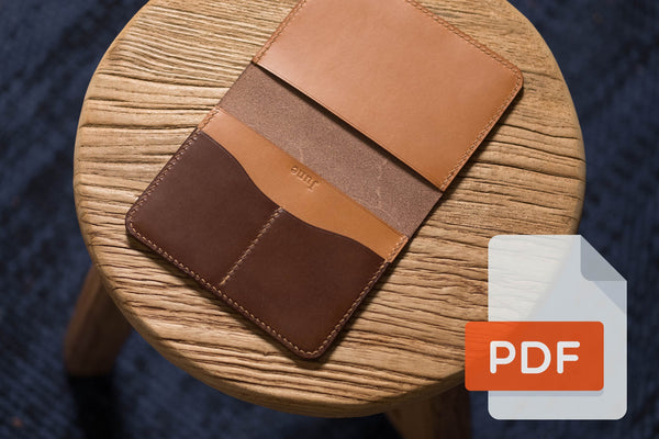 Reisepasshülle, Reisepasshülle PDF-Vorlagenset Nr. 19 - Digitales Lederverarbeitungsmuster - A4 & Letter Size