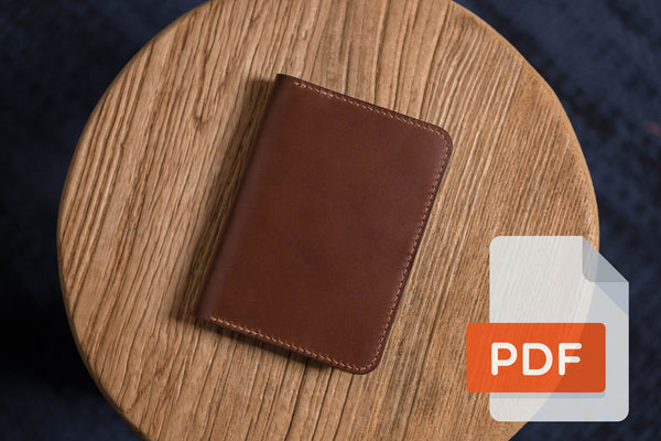 Reisepasshülle, Reisepasshülle PDF-Vorlagenset Nr. 19 - Digitales Lederverarbeitungsmuster - A4 & Letter Size