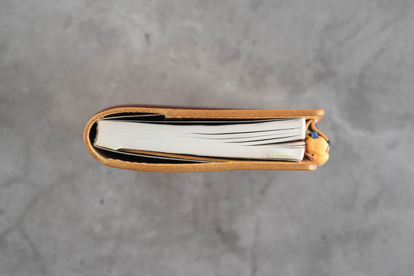 13 COLORS - A6/Hobonichi/Midori MD Mustard Yellow Buttero Leather Elastic Closure Notebook Cover