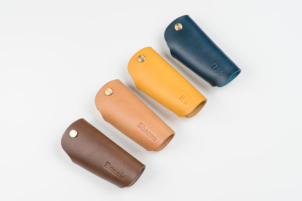 7 COLORS - Whiskey Shell Cordovan Leather Key Case