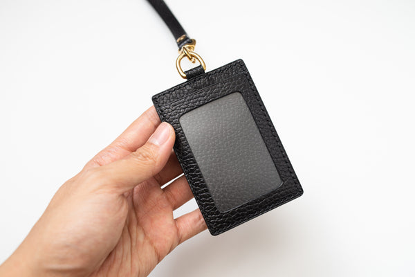 8 COLORS - Black Dollaro Leather Badge Card Holder - Eternal Leather Goods