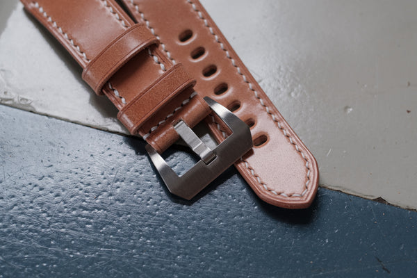Standardarmband aus natürlichem Shell Cordovan-Leder für Panerai (22, 24 oder 26 mm)