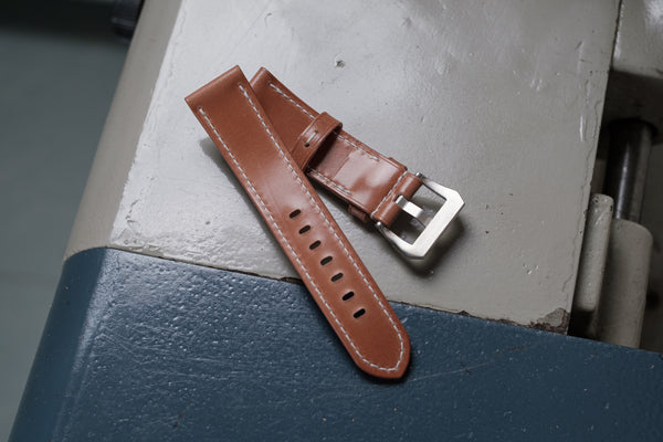 Standardarmband aus natürlichem Shell Cordovan-Leder für Panerai (22, 24 oder 26 mm)