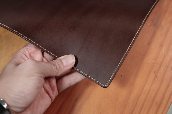 13 COULEURS - Bureau/clavier et tapis de souris en cuir Buttero cousu