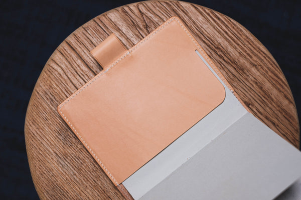 13 COULEURS - Couverture de carnet en cuir Buttero A6/Hobonichi/Midori MD avec passants pour stylos emboîtables