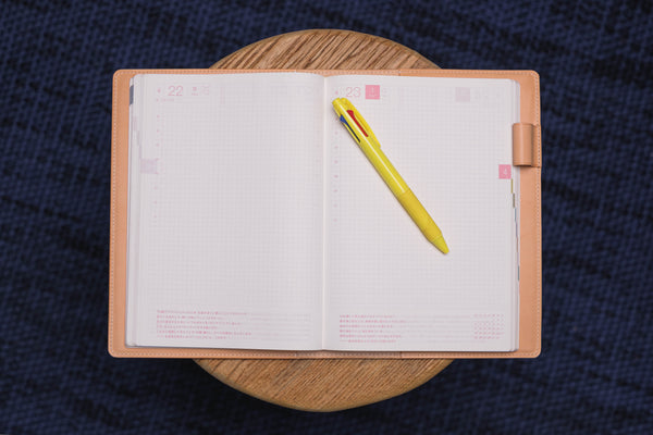 13 FARBEN - A5/Hobonichi Cousin/Seven Seas Buttero Lederhülle mit elastischem Verschluss