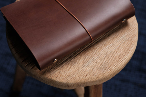 Couverture de classeur en cuir marron Buttero avec fermeture élastique pour Filofax
