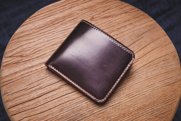 Horween Shell Cordovan Nr. 8, 3-Fach, Münzfach-Geldbörse