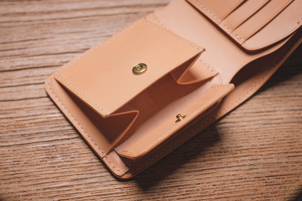 Horween Shell Cordovan Nr. 8, 3-Fach, Münzfach-Geldbörse