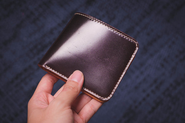 Horween Shell Cordovan Nr. 8, 3-Fach, Münzfach-Geldbörse