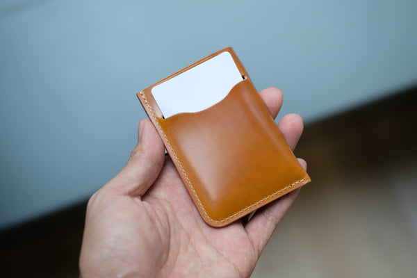 7 FARBEN - Shell Cordovan Minimalistisches Kartenportemonnaie