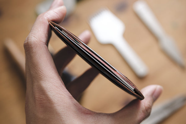 Black Horween Shell Cordovan 3-Pocket Leather Card Wallet - Eternal Leather Goods