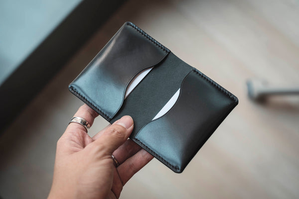 7 COLORS - Shell Cordovan Leather Folded Cardholder