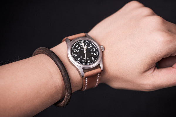 Natural Horween Shell Cordovan Leather Tapered Basic Watch Strap (18, 20, 22 and 24 mm) - Eternal Leather Goods