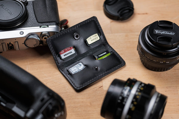 14 COLORS - Leather SD Card, Switch Game Card Holder - Eternal Leather Goods