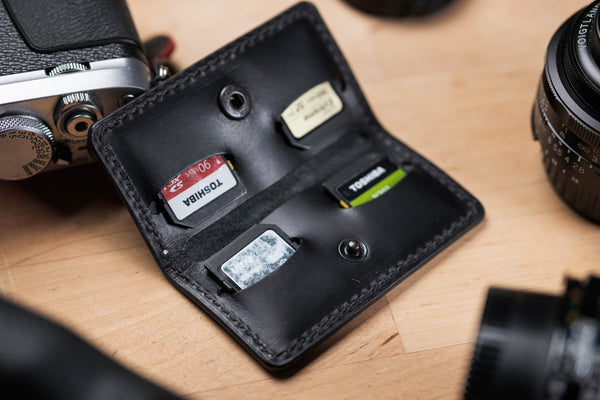 14 COLORS - Leather SD Card, Switch Game Card Holder - Eternal Leather Goods