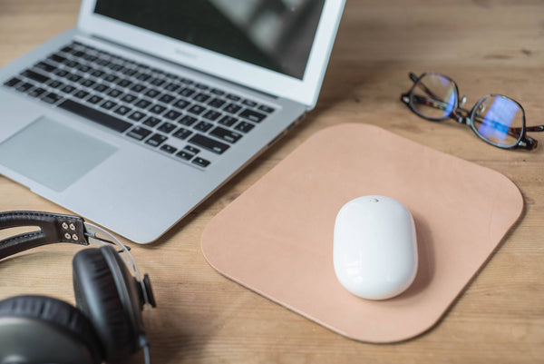Natural Leather  Rectangular Mouse Pad