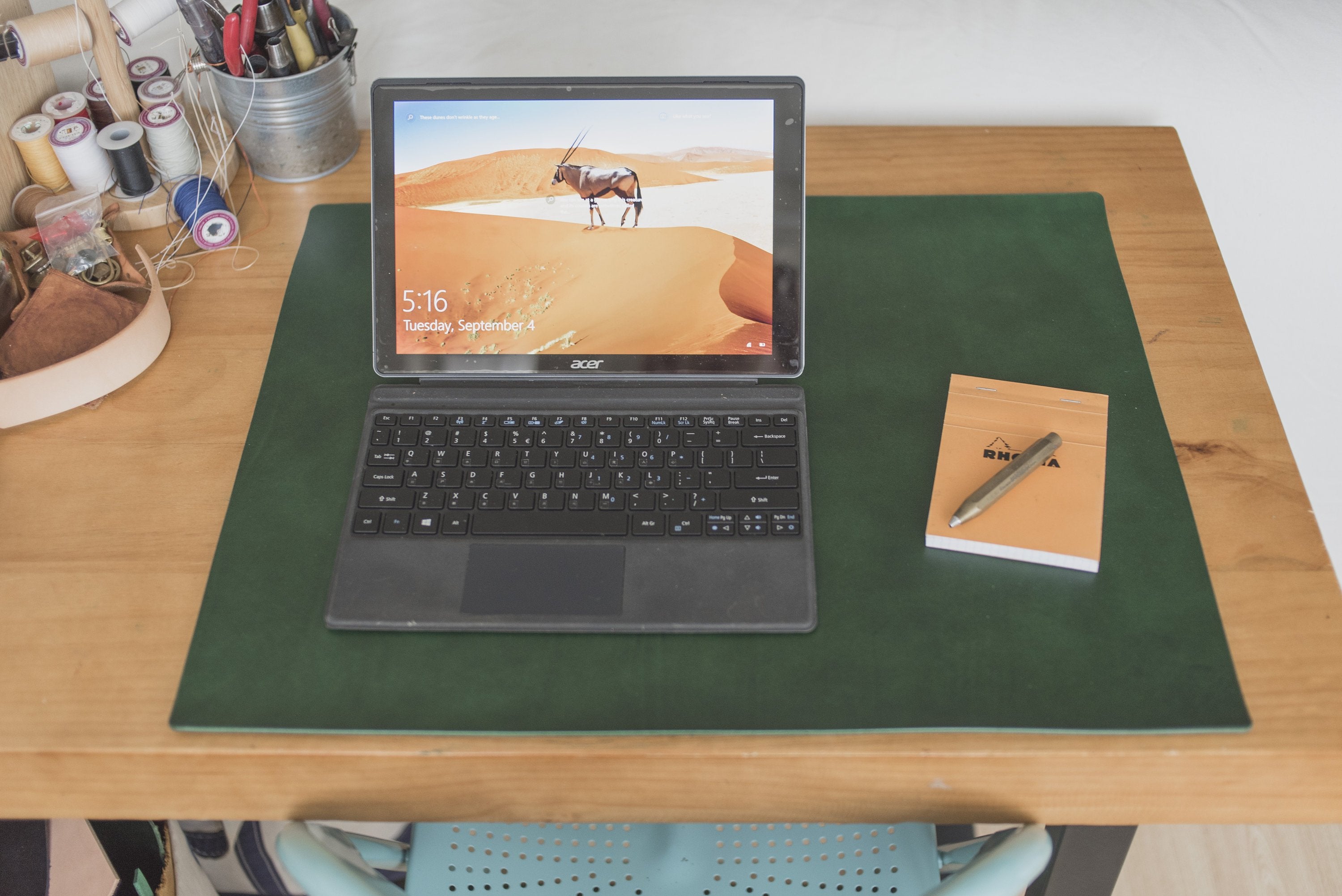 12 COLORS - Green Buttero Leather Desk / Keyboard & Mouse Pad – Eternal  Leather Goods