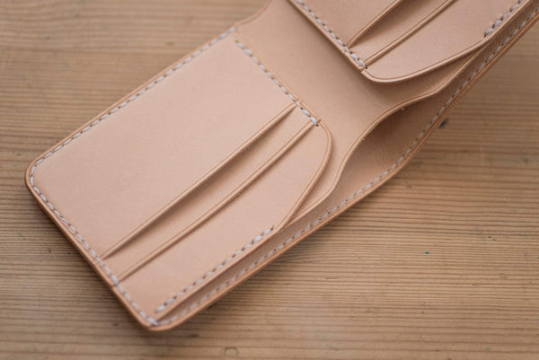 4-Slot Natural Leather Billfold Wallet - Eternal Leather Goods