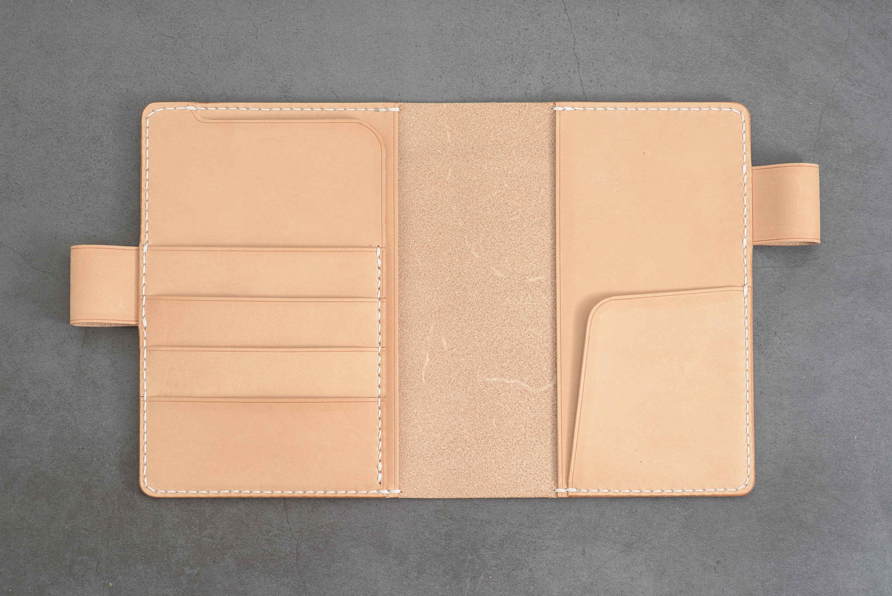 A6/Hobonichi/Midori MD Natural Leather Notebook Cover with card