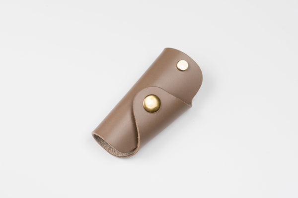 12 COLORS - Khaki Grey Buttero Leather Key Case - Eternal Leather Goods