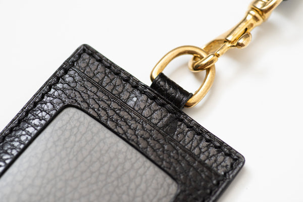 8 COLORS - Black Dollaro Leather Badge Card Holder - Eternal Leather Goods