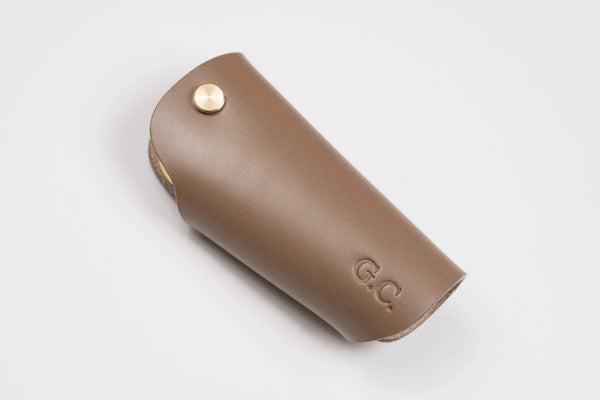 12 COLORS - Khaki Grey Buttero Leather Key Case - Eternal Leather Goods