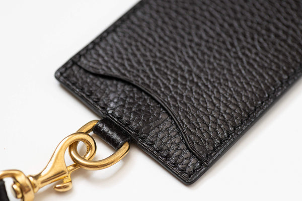 8 COLORS - Black Dollaro Leather Badge Card Holder - Eternal Leather Goods