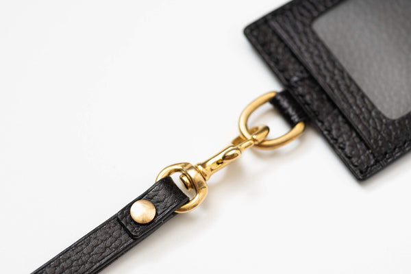 8 COLORS - Black Dollaro Leather Badge Card Holder - Eternal Leather Goods