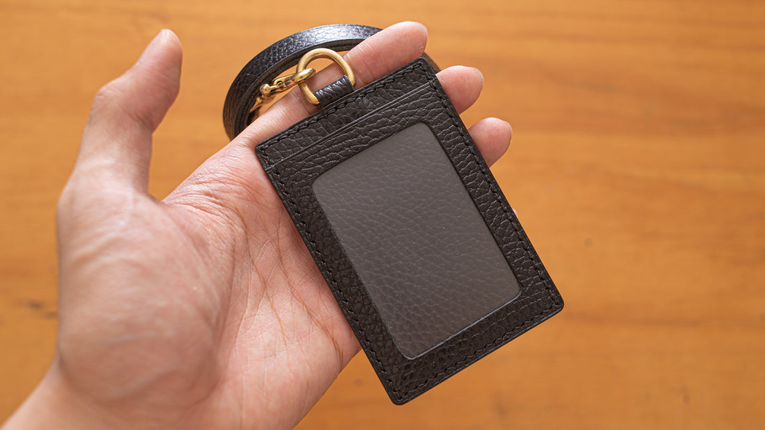 Making a Dollaro Leather Badge Card Holder (Timelapse) - Eternal Leather Goods