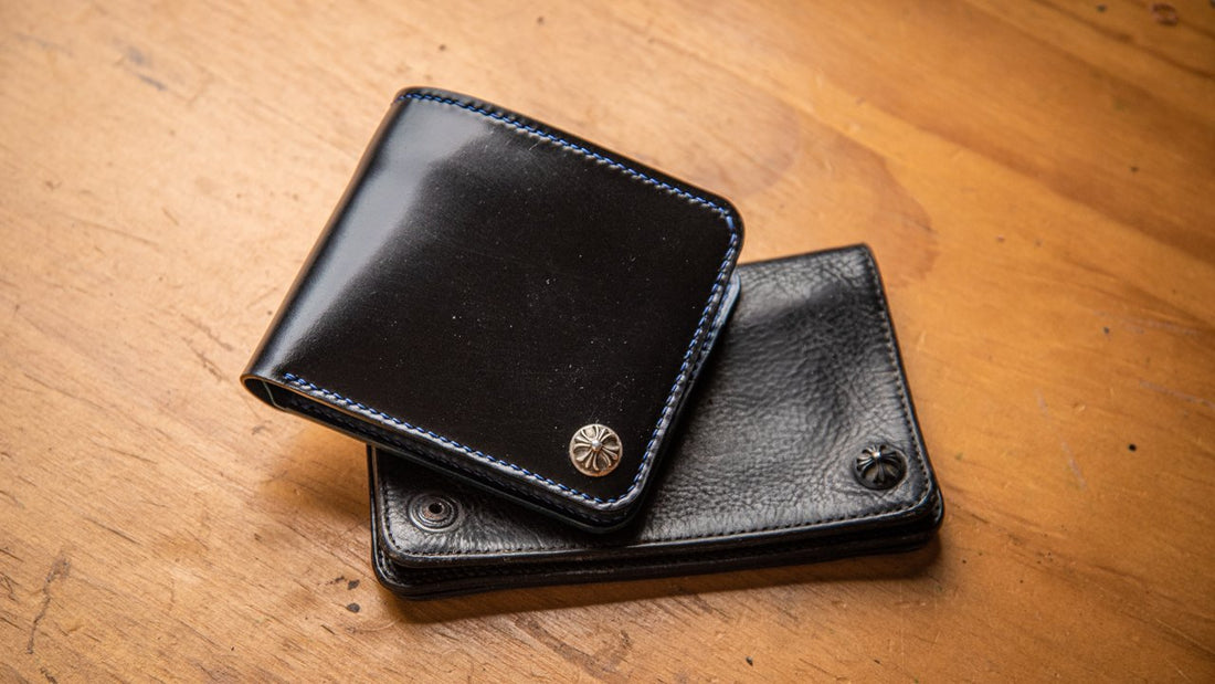 Reusing a Chrome Hearts Sterling Snap Cover on a Shell Cordovan Wallet - Eternal Leather Goods
