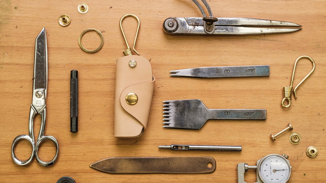 The process of making our natural leather key case - Eternal Leather Goods