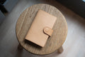 6 FARBEN - B6 Slim/Midori MD/Nanami Cafe Note/Common Planner Druckknopfverschluss, genarbtes Leder, Notizbuch-Folio-Cover mit Kartenfächern