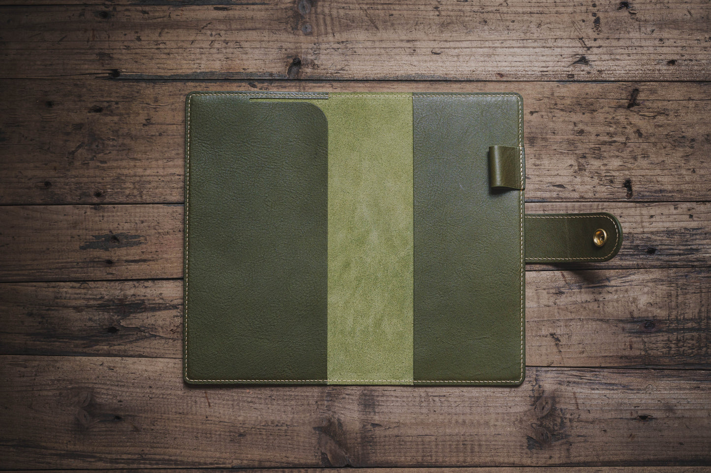 6 COULEURS - Couverture de carnet en cuir grainé à fermeture à pression TN/taille standard