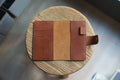 6 COLORS - Pocket Snap Closure Pebbled Leather Folio Cover with Card Slots