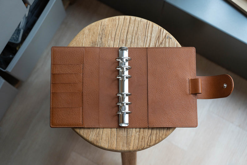 Organiseur de bagues en cuir galet naturel Personal/A6