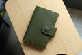 6 COLORS - Pocket Snap Closure Pebbled Leather Folio Cover with Card Slots