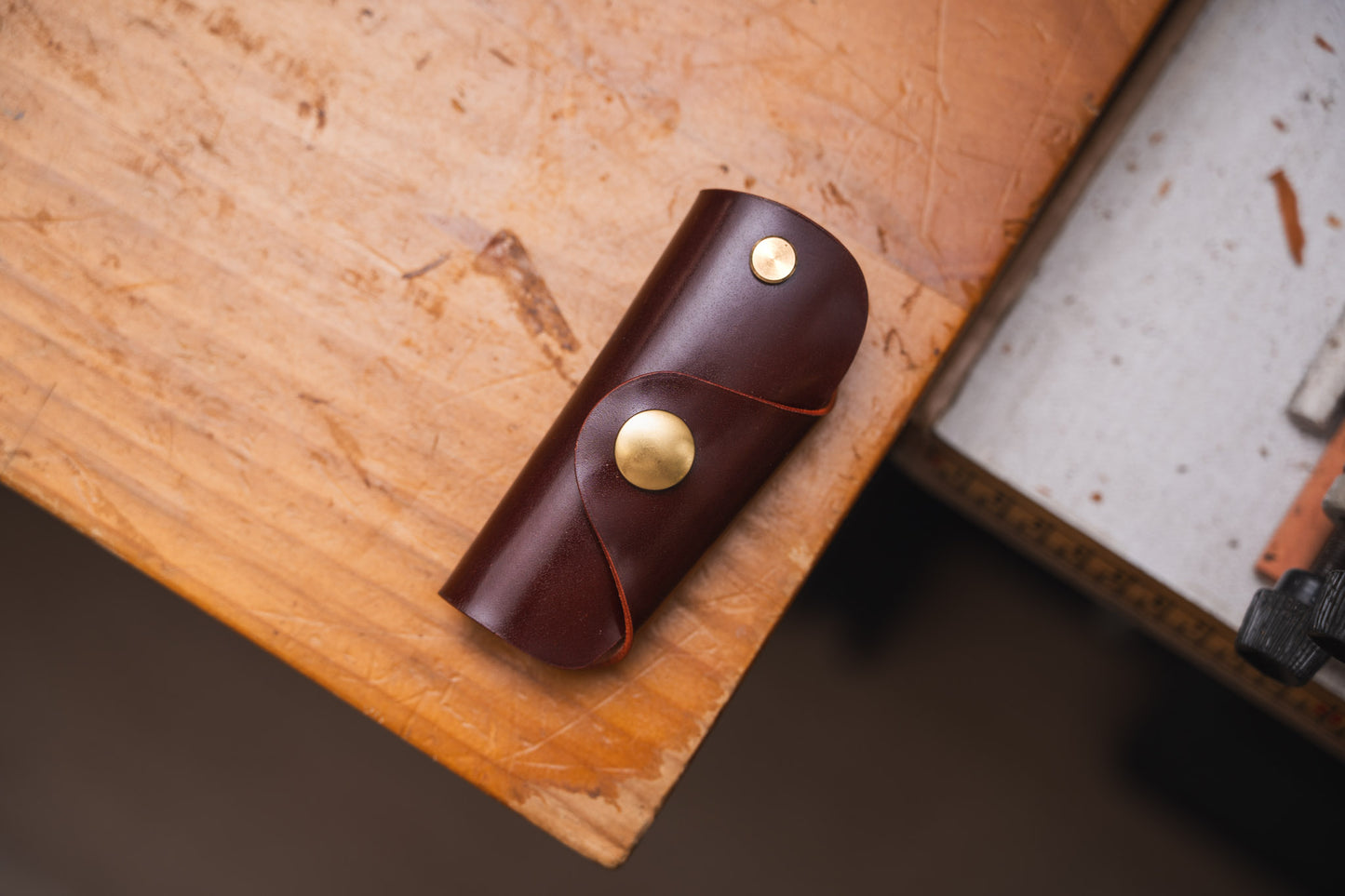 7 COLORS - Shell Cordovan Leather Key Case