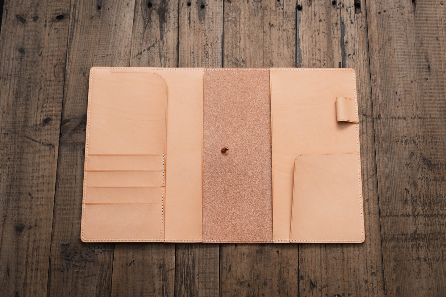 13 COULEURS - Couverture de carnet en cuir Buttero à fermeture élastique A5/Hobonichi Cousin/Seven Seas avec pochettes pour cartes