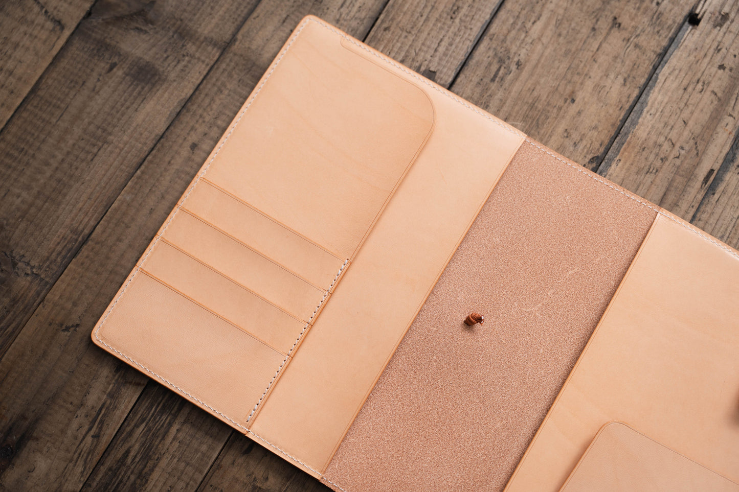 13 COULEURS - Couverture de carnet en cuir Buttero à fermeture élastique A5/Hobonichi Cousin/Seven Seas avec pochettes pour cartes