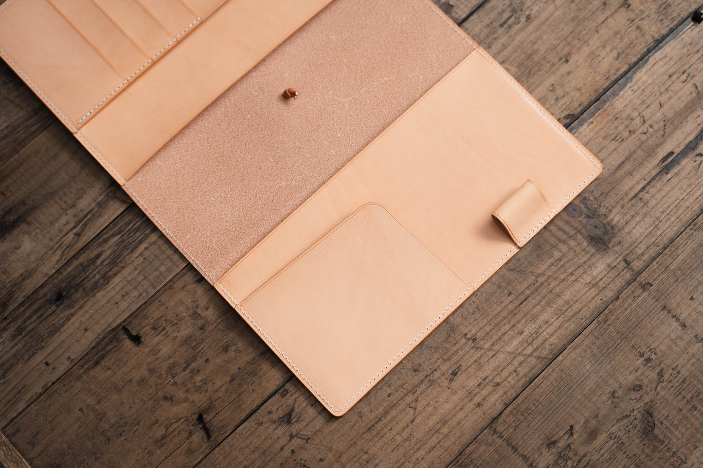 13 COULEURS - Couverture de carnet en cuir Buttero à fermeture élastique A5/Hobonichi Cousin/Seven Seas avec pochettes pour cartes