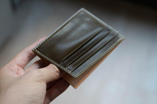 Shell Cordovan Side-Opening Leather Cardholder