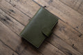 6 COLORS - Lined B6 Slim/Midori MD/Nanami Cafe Note/Common Planner Snap Closure Pebbled Leather Notebook Folio Cover with Card Slots