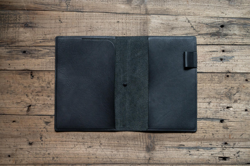 6 COLORS - B6/Stalogy Elastic Closure Pebbled Leather Notebook Cover