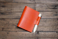13 COLORS - A6/Hobonichi/Midori MD Buttero Leather Notebook Cover with interlocking pen loops