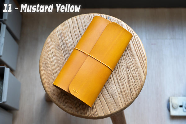 Couverture de carnet de voyage à trois volets en cuir Buttero (sans inserts inclus)