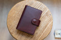 13 COULEURS - Couverture de carnet en cuir naturel à fermeture à pression A6/Hobonichi/Midori MD avec emplacements pour cartes