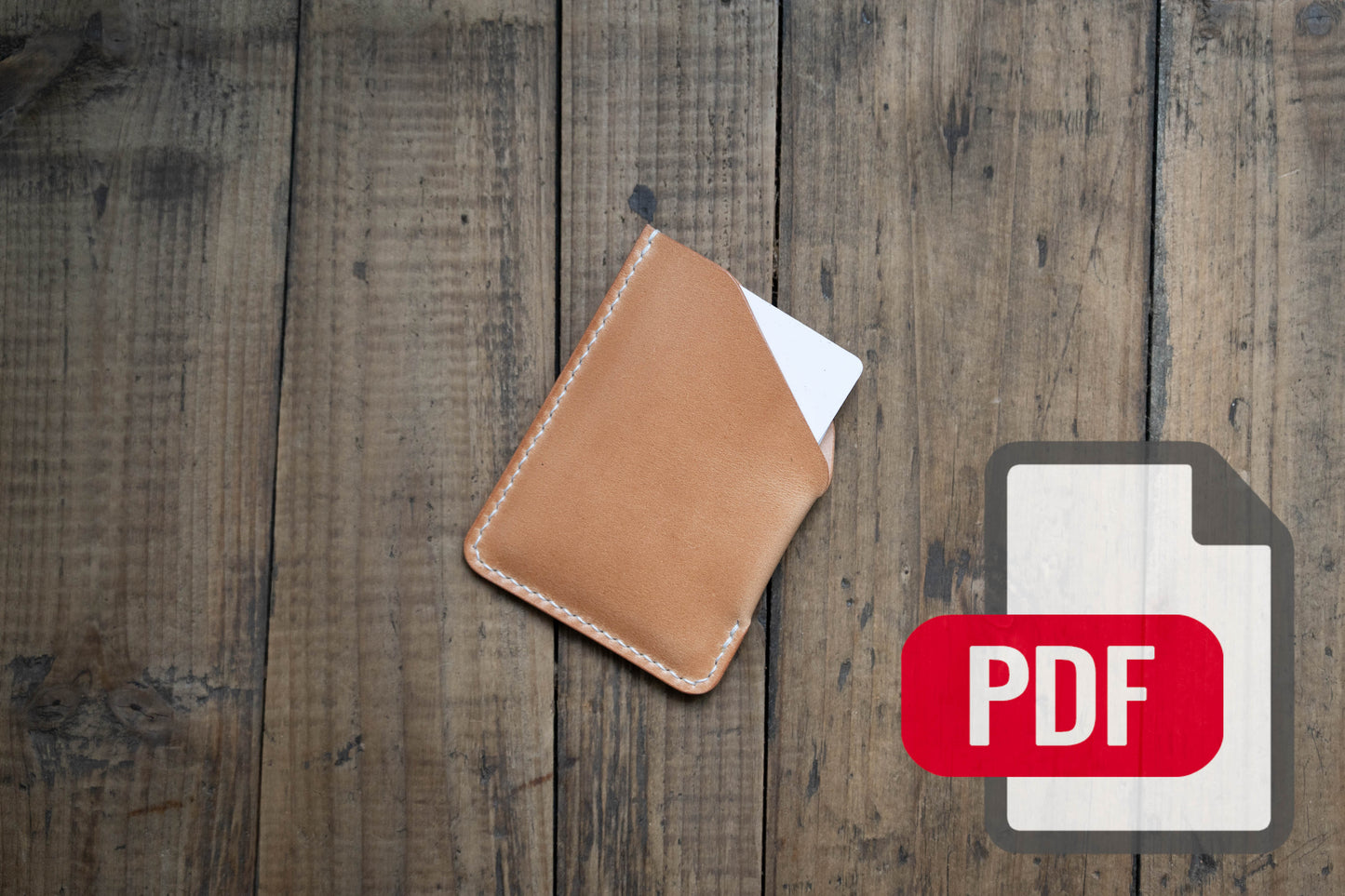 Leather Angled Cardholder Wallet PDF Template Set No.42 - Digital Leatherworking Pattern - A4 & Letter Size